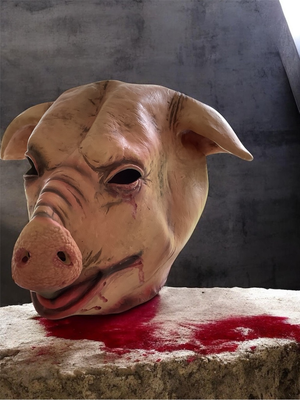 Realistic, pig head mask